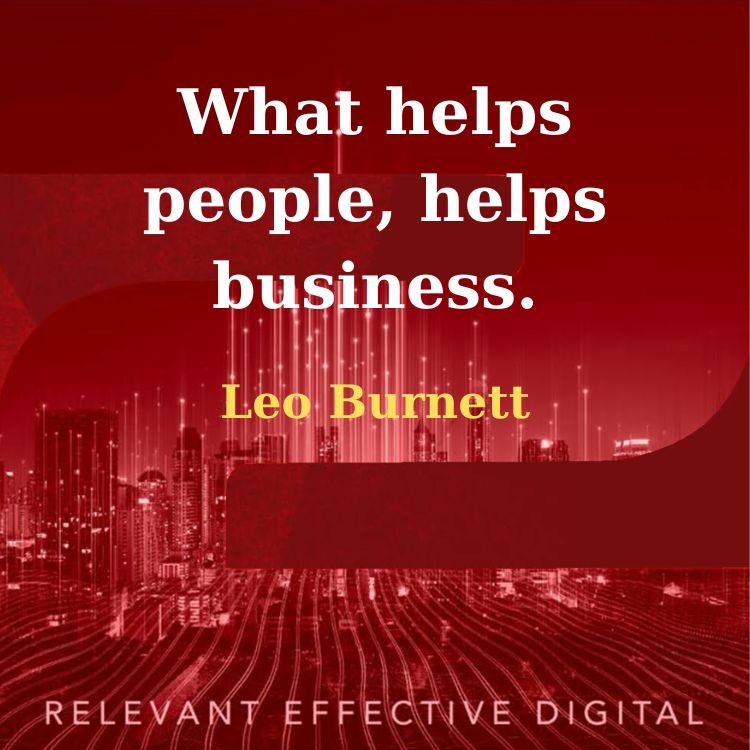 What helps people, helps business